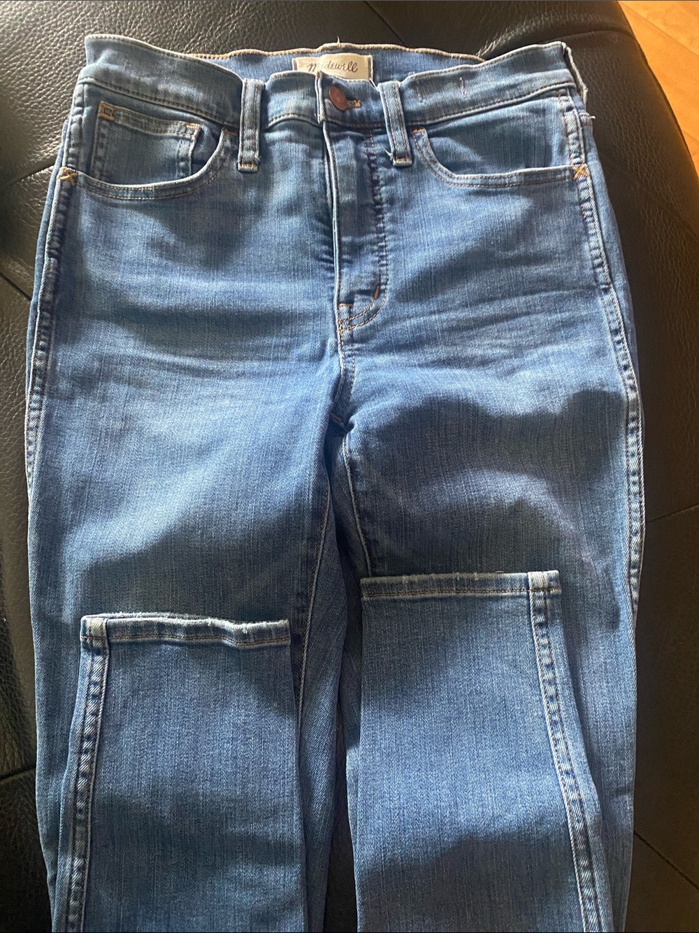 Madewell Light Blue Skinny Jeans with Knee Panel